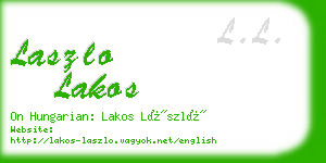 laszlo lakos business card